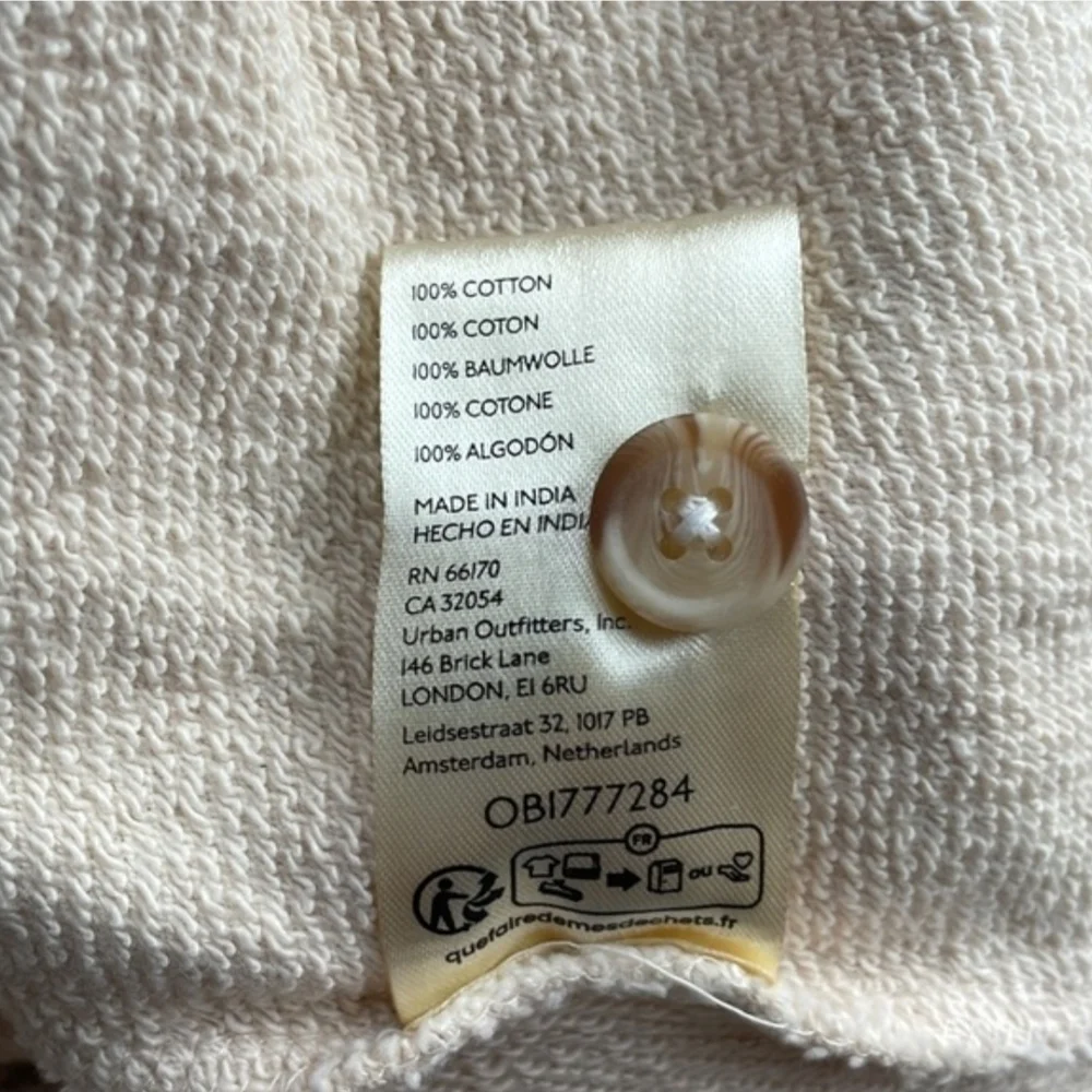 Free People Blair Oversized Sweatshirt Dress Oatmeal Combo Boho Large Lounge - Picture 11 of 15